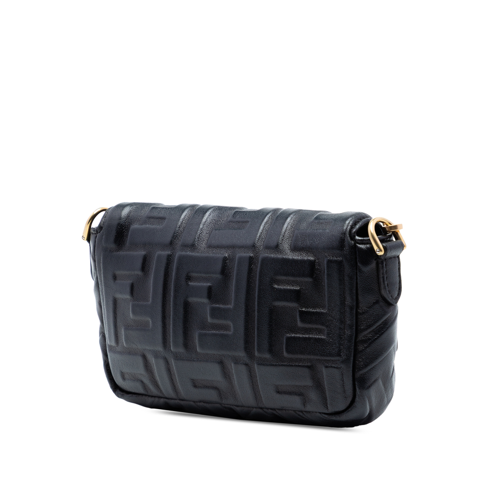Pre-Loved Fendi Mini Zucca Embossed Leather Baguette Satchel - Picture 2 of 7